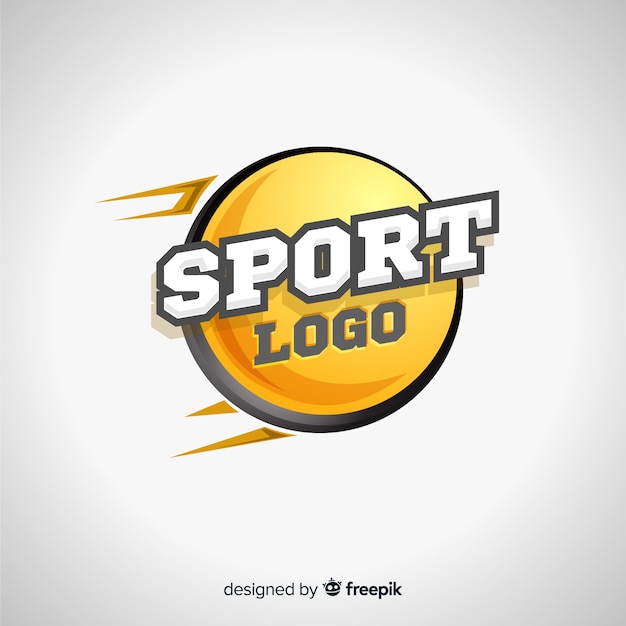 Modello astratto logotipo sportivo