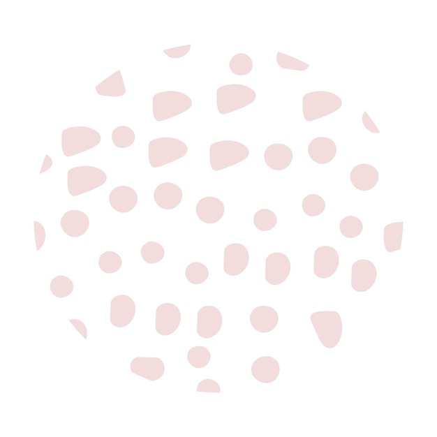 Abstract spots in circle light beige piglet peach color