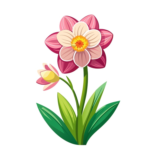 Abstract spring flower for card decor vector illustration