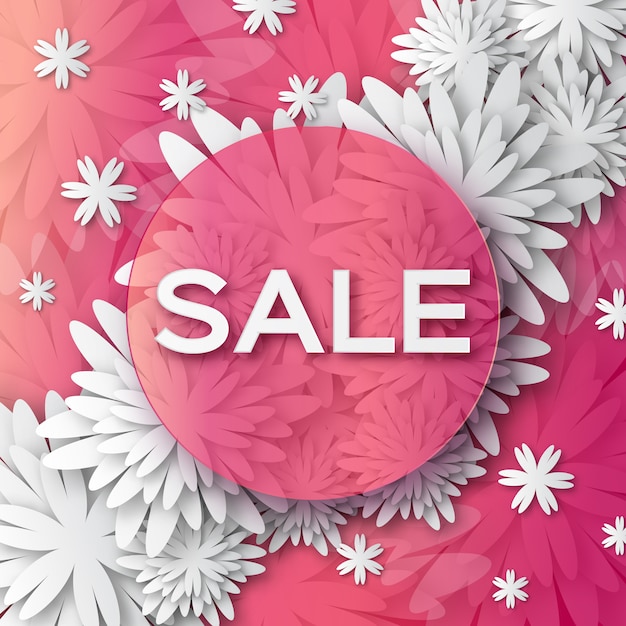 Abstract spring summer sale colorful banner for business.