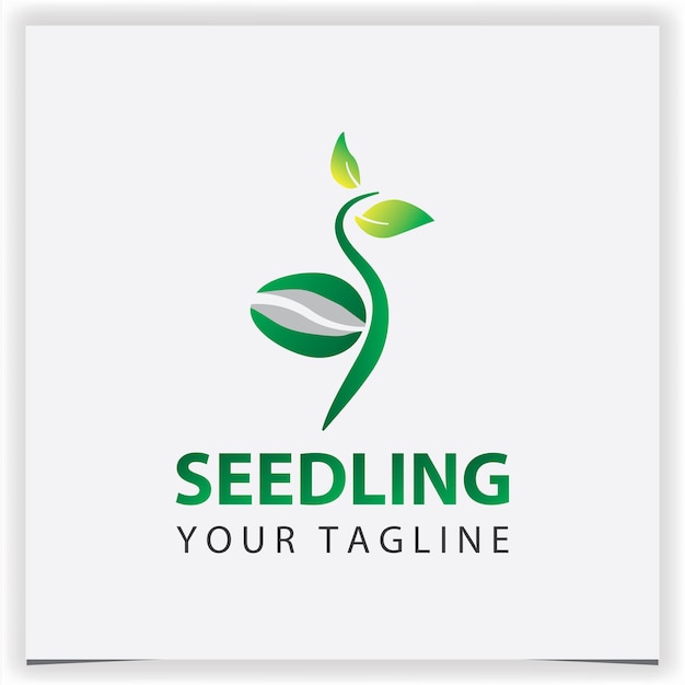 Abstract sprout logo icon design con crescita dei semi simbolo grafico per verde verde terra vettor logo