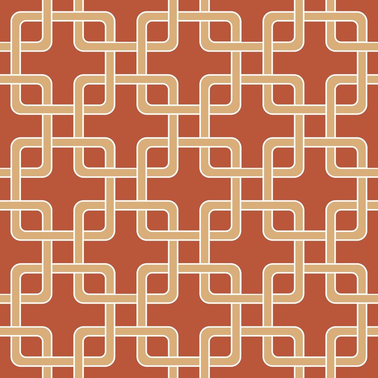 Vector abstract square chains tile style art deco geometric seamless pattern trendy fashion colors