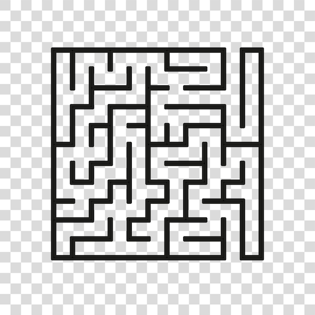 Абстрактный квадратный лабиринт Игра для детей Головоломка для детей Загадка лабиринта Найди правильный путь