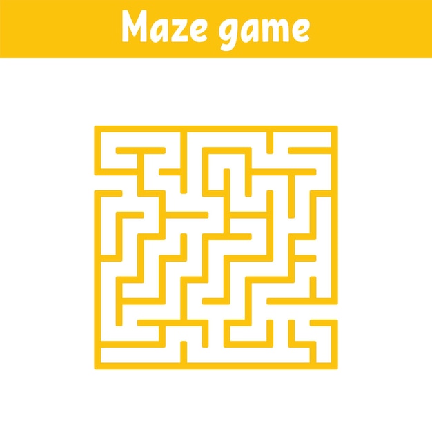 Abstract square maze Game for kids Puzzle for children Labyrinth conundrum Find the right path