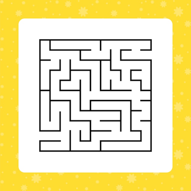 Abstract square maze Game for kids Puzzle for children Labyrinth conundrum Find the right path