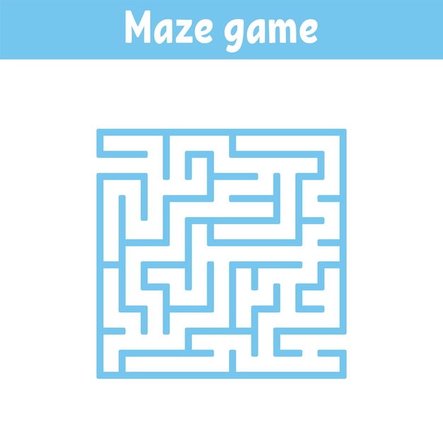 Abstract square maze Game for kids Puzzle for children Labyrinth conundrum Find the right path