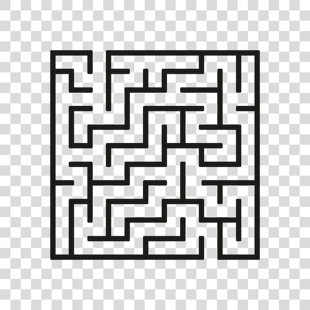 Labirinto quadrato astratto gioco per bambini puzzle per bambini enigma del labirinto trova la strada giusta