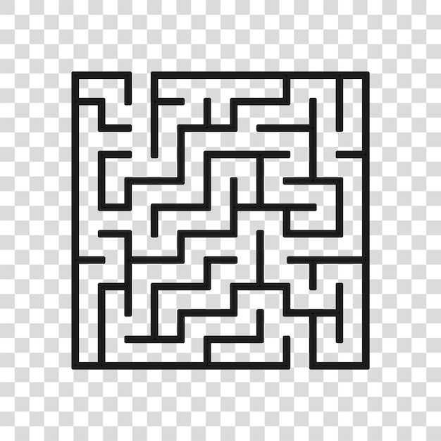 Abstract square maze game for kids puzzle for children labyrinth conundrum find the right path