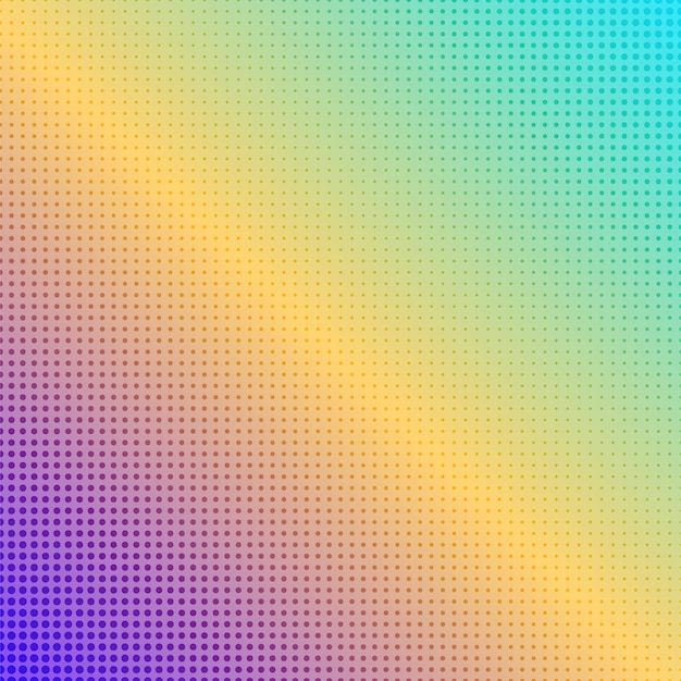 Abstract square rainbow dotted 