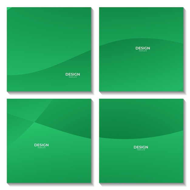 Vector abstract squares green gradient wave modern background for business