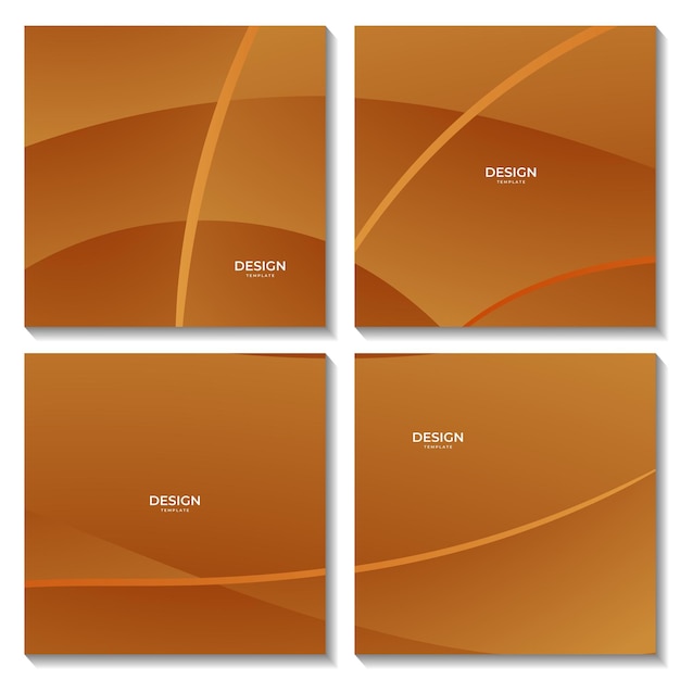 ベクトル ビジネスのための抽象的な正方形のオレンジ色の波のモダンな背景