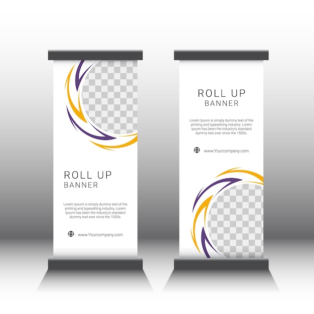 Abstract standee banner design