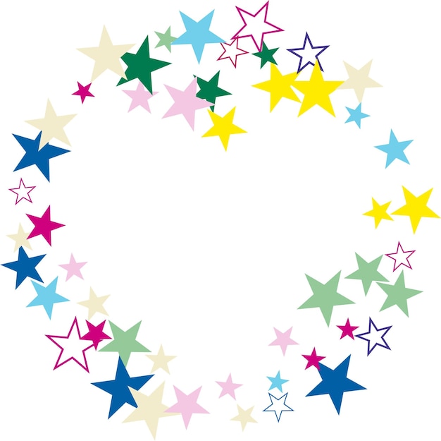 Vector abstract star colorful background