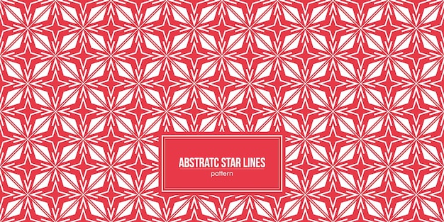 Vector abstract star lines pattern with red background