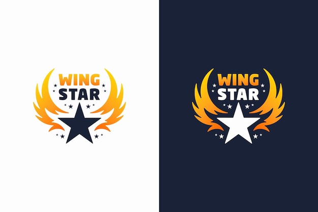 Vector abstract star wings vector logo