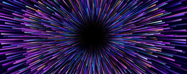 Вектор Абстрактные линии динамического движения starburst круговой геометрический фон