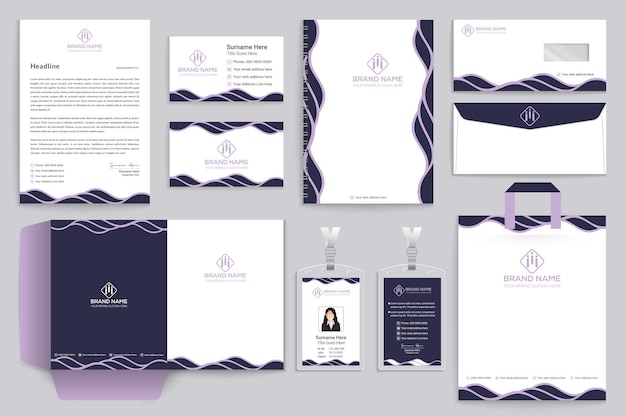 Vector abstract stationery template