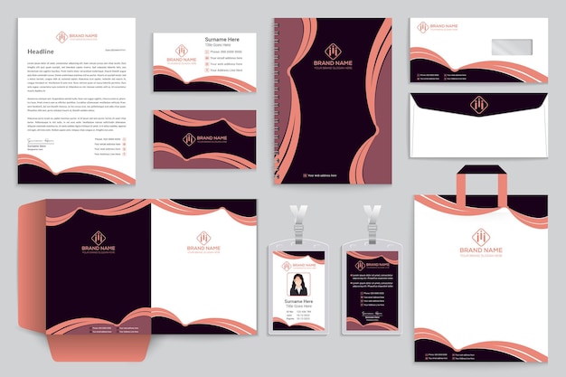 Abstract stationery template