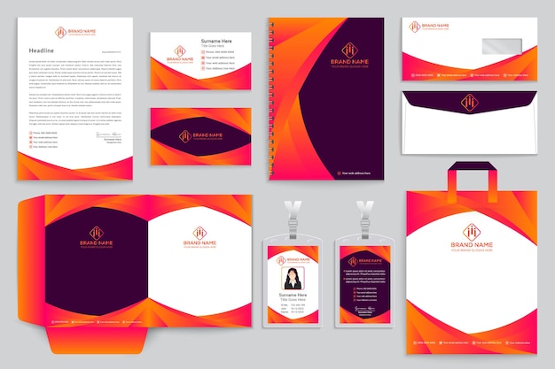 Abstract stationery template