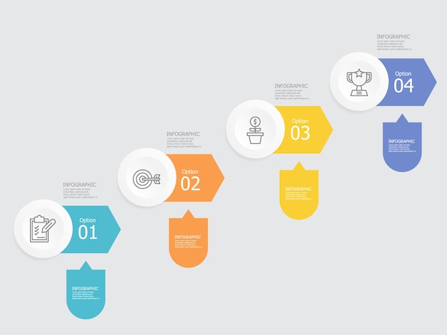 abstract steps growth infographic