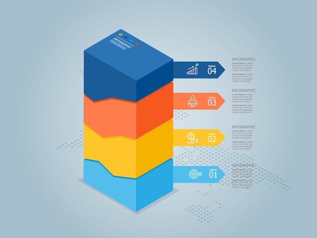 Vector abstract steps infographic presentation