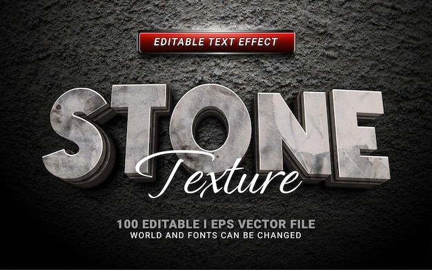 Abstract stone text effect mockup