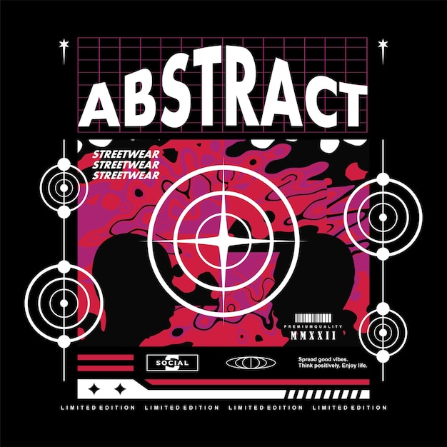 abstract streetwear artwork t-shirt ontwerp