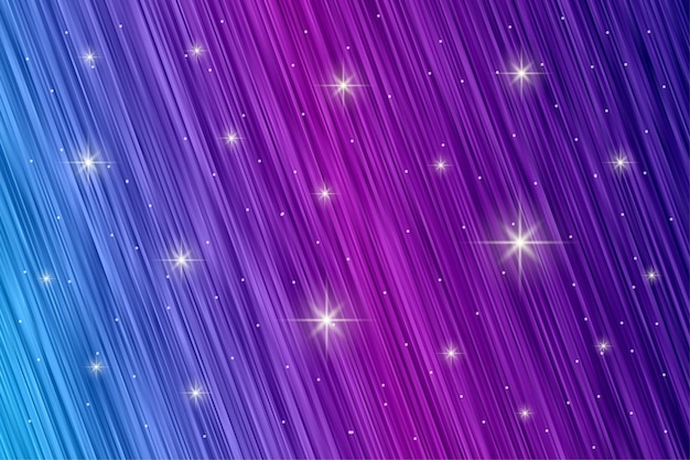 Vector abstract stripe pattern with blinked star light in gradient color