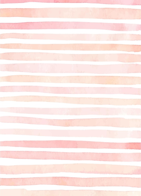 Abstract striped background with watercolor lines in pastel colors Muted pink and peach shades