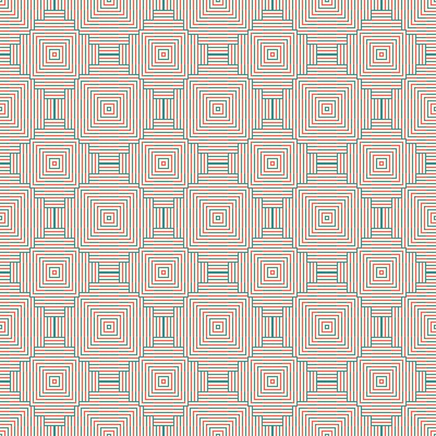 Abstract striped geometric seamless pattern with different shapes. Dot, square, line mosaic