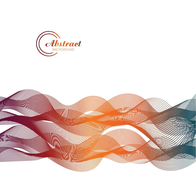 Vector abstract striped ribbon background