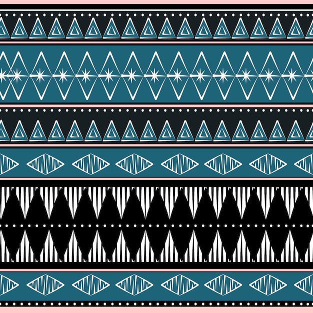 Abstract stripes geometric ethnic pattern