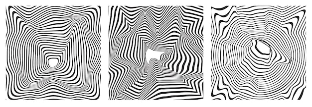 抽象的なストライプ液化ウェーブ ライン視点滑らかなリボン モダンなベクター デザイン ベクトル illustr