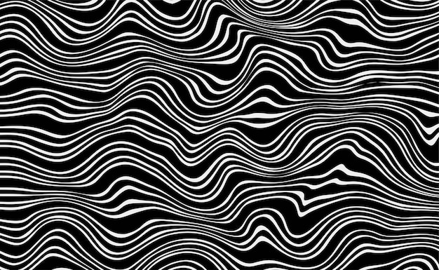 Абстрактные полосы оптического искусства волна линии фон
