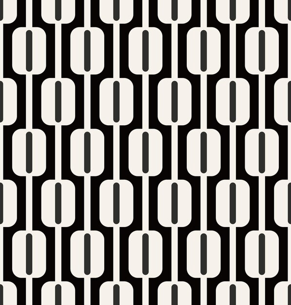 Abstract Stripes Squares Retro Monochrome Seamless Vector Pattern Trendy Fashion Colors Perfect