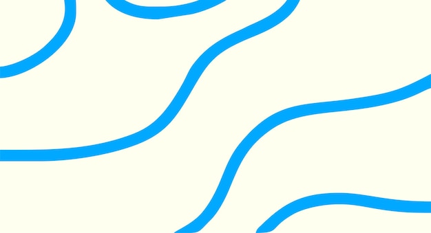 抽象的なストライプ 白い背景に青い線 トレンディな手描きドードルスタイル