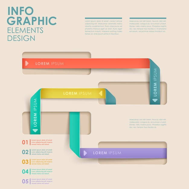 Vector abstract stroomdiagram infografiek