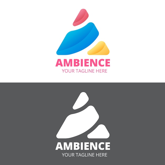 Abstract stye logo in two versions