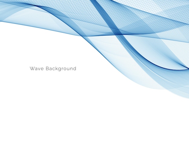 Abstract stylish blue flow wave design