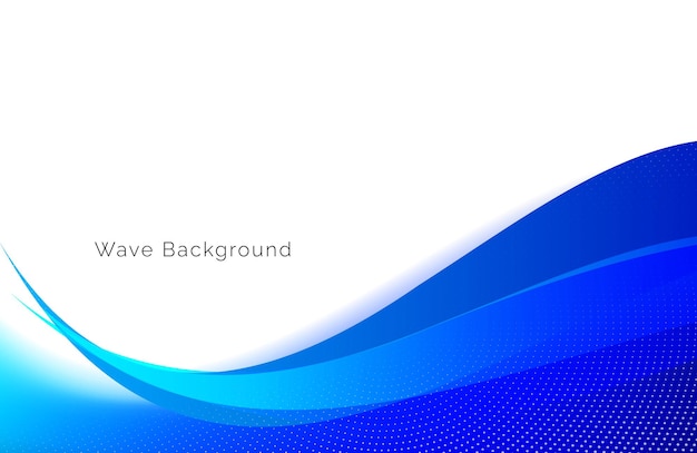 Abstract stylish blue wave design background