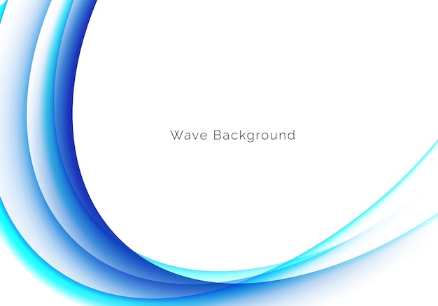 Abstract stylish blue wave design background