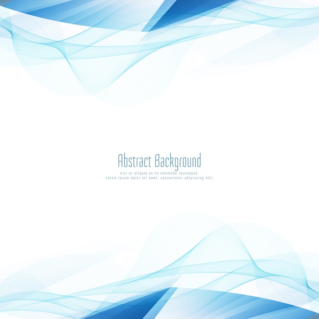 Vector abstract stylish blue wavy background