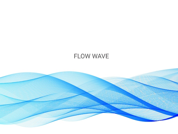 Abstract stylish decorative blue curve pattern wave background