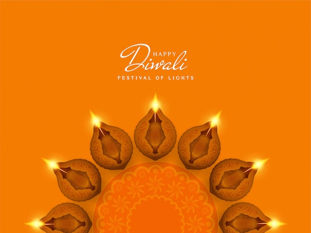 Abstract stylish Happy Diwali festival background