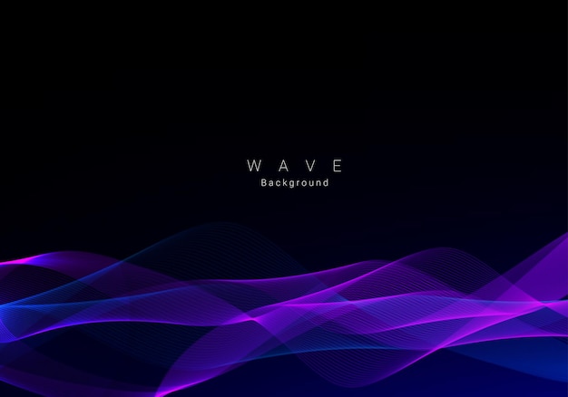 Vector abstract stylish smooth dynamic wave background