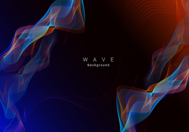 Abstract stylish smooth dynamic wave background