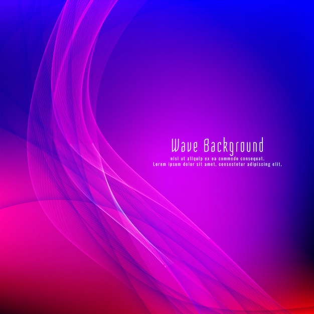 Abstract stylish  wave design purple background