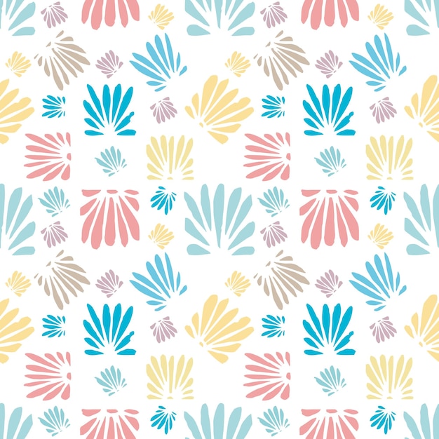 Abstract summer pattern Plant elements Print for fabric
