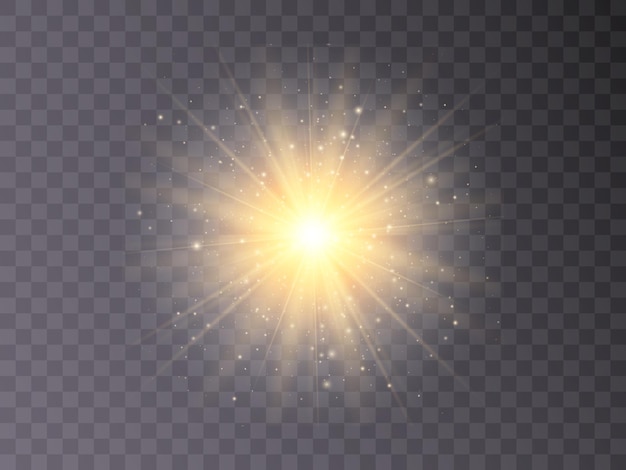 Abstract sun glare translucent glow with special light effect Vector blur in motion glow highlights