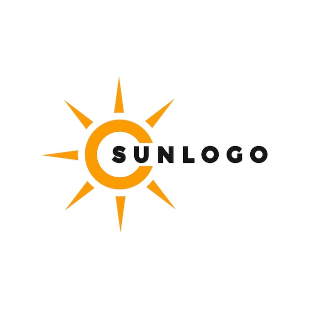 Abstract Sun Logo Design Template